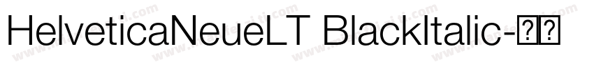 HelveticaNeueLT BlackItalic字体转换